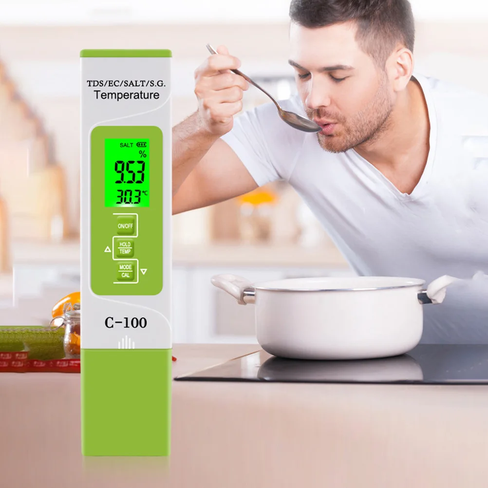 

Water Quality Tester Digital H held Plastic Meter S.G EC Temperature Tool Aquarium Swimming Pool