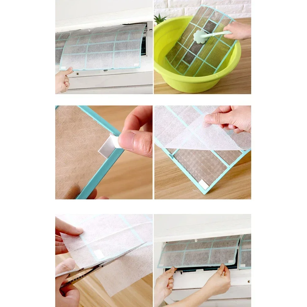 Filtro del condizionatore d'aria Particelle in tessuto non tessuto Parti di riparazione Liscio 2 pezzi Morbidi 35 * 40 cm Accessori per pezzi di ricambio