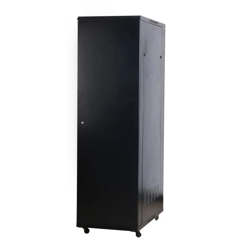 SPCC Network Cabinet High Loading 1000kg with Temper Glass Door Front Floor Standing Server Rack Locks 12U-47U Capacity Stock