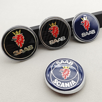 68mm 2Pins 3Pins SAAB Car Front Hood Bonnet Logo Rear Trunk Bumper Badge Emblem Sticker Fit For SAAB 9 3 9 5 9-3 9-5 Accessories