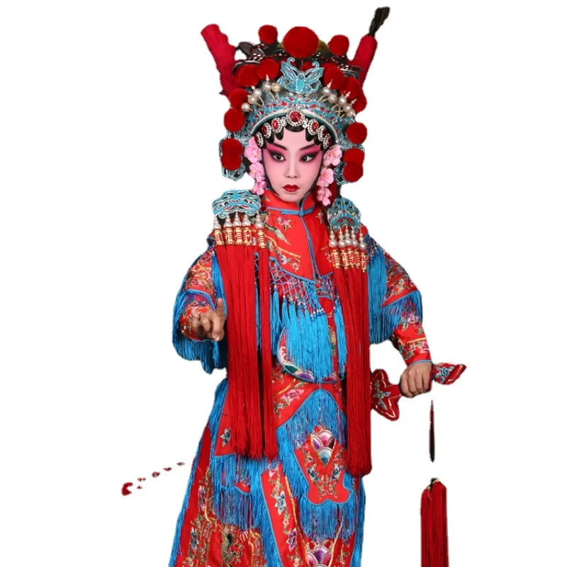 Costume for Women Improved by Peking Opera Children's Opera Costume Performance Drama Wudan Costume