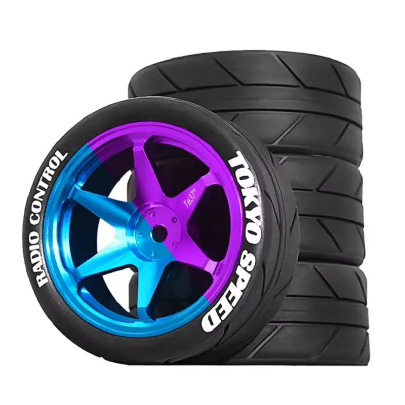 

Универсальный комплект колес и шин 65 мм (шестигранник 12 мм) — в разобранном виде для дорожных радиоуправляемых автомобилей 1/10-1/14