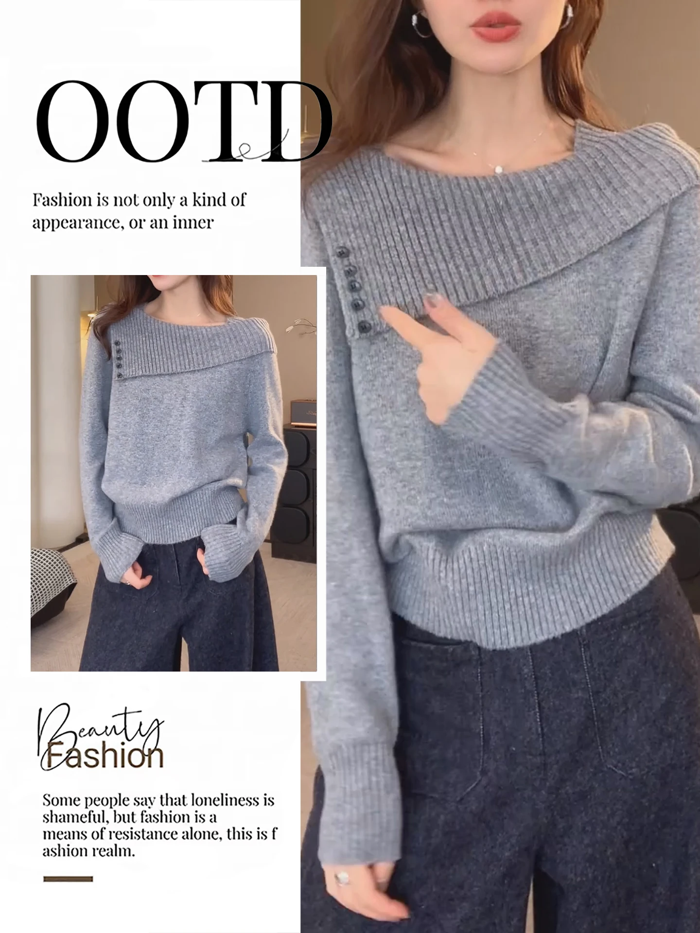 

Корейский вязаный свитер Sle Long Sve, женский облегающий свитер с углами плеча, осень-зима, Новое поступление, тонкий топ