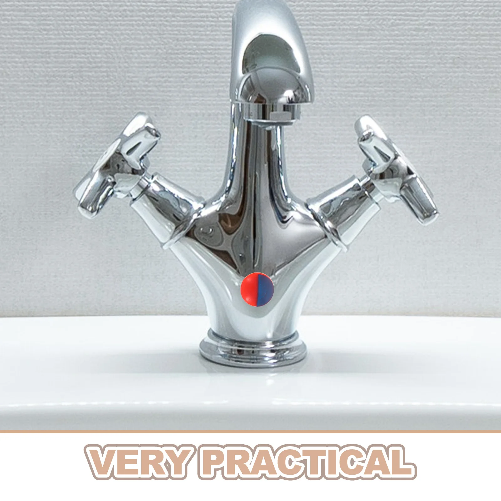 5 قطعة غطاء ثقب الصنبور لحوض المطبخ الحنفية الساخن الباردة مؤشر التصميم العالمي سهلة التركيب متوافق مع معظم مقابض الصنبور