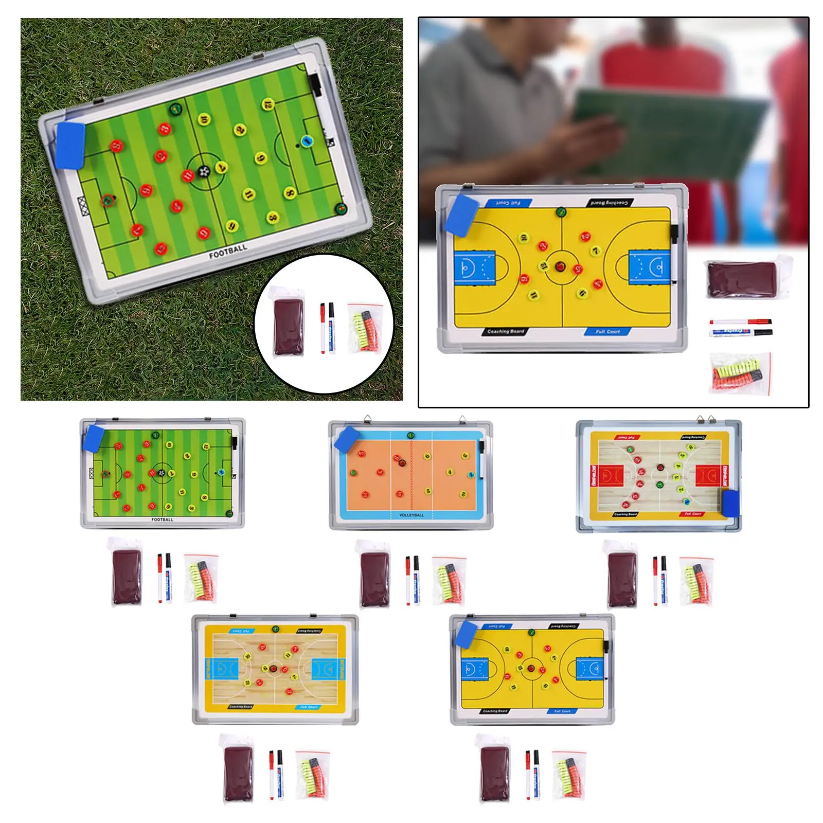 

Sports Clipboard Dry Erase Coaches Boards Teaching Magnetic Coaching Board