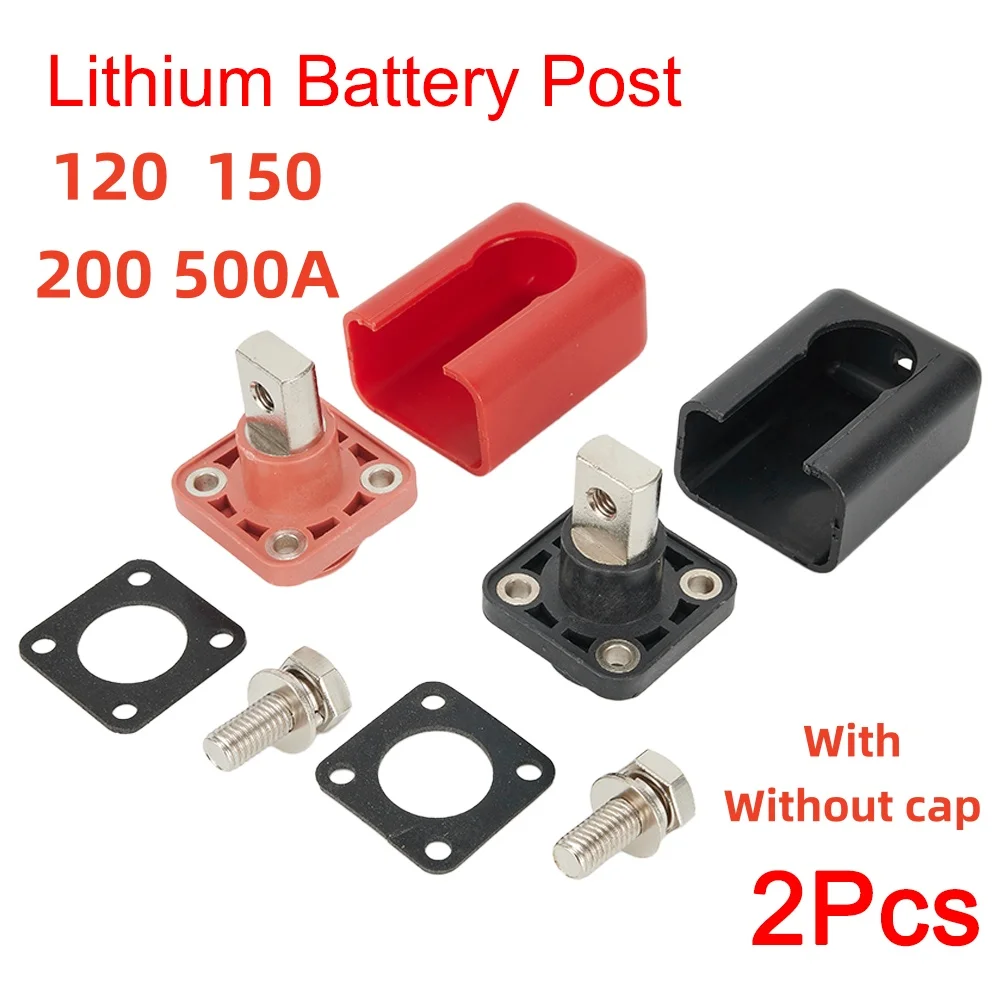 

2PCS 120/150/200/500A All-Copper Lithium Battery Energy Storage Terminal Battery Connector Battery Storage Terminal Post