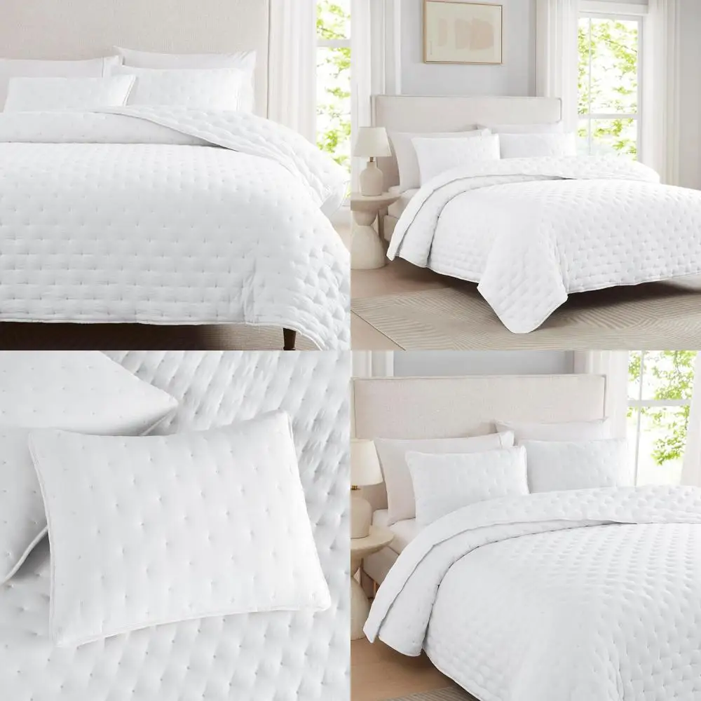 

Комплекты постельного белья White Cloud Caliornia Cal King Size с подушками Shams, уютное легкое покрывало большого размера Puy, Sot