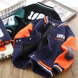 Trends Kids Jackets 2024 New Boy Baseball Clothes Fashion Children's Coat Spring Autumn Casual Top Teenager Letter Tracksuit