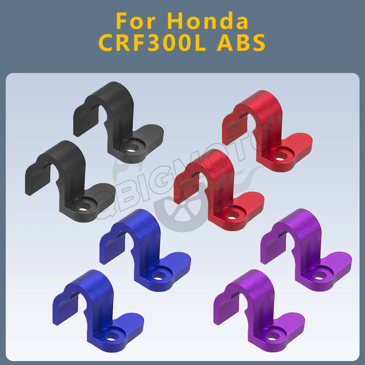 CRF300L ABS 1 Pair Motorcycle Rear Brake Hose Clamp Guide Brake Cable Holder CNC Part For Honda CRF 300L CRF-300L Clamping Lines