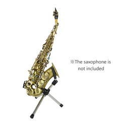 Foldable Soprano Saxophone Stand Portable Sax Metal Floor Stand Holder with Carry Bag Woodwind Instrument Parts