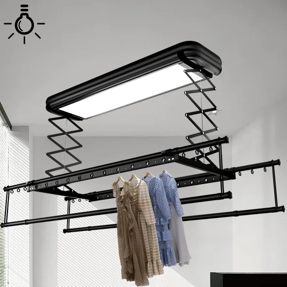 

Intelligent Clothes Rack Voice Control Remote Control Electric Clothes Rack Small Balcony Hidden Telescopic Clothes Drying Rod