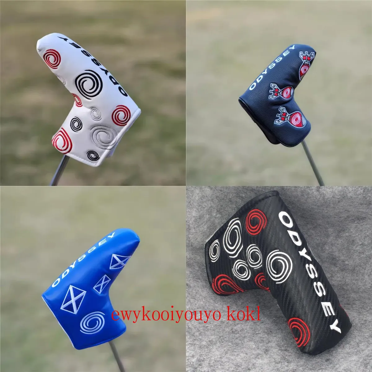 One Piece Golf Club Putter And Mallet Putter Headcover Circle Embroidery Golf Putter Head Protect Cover