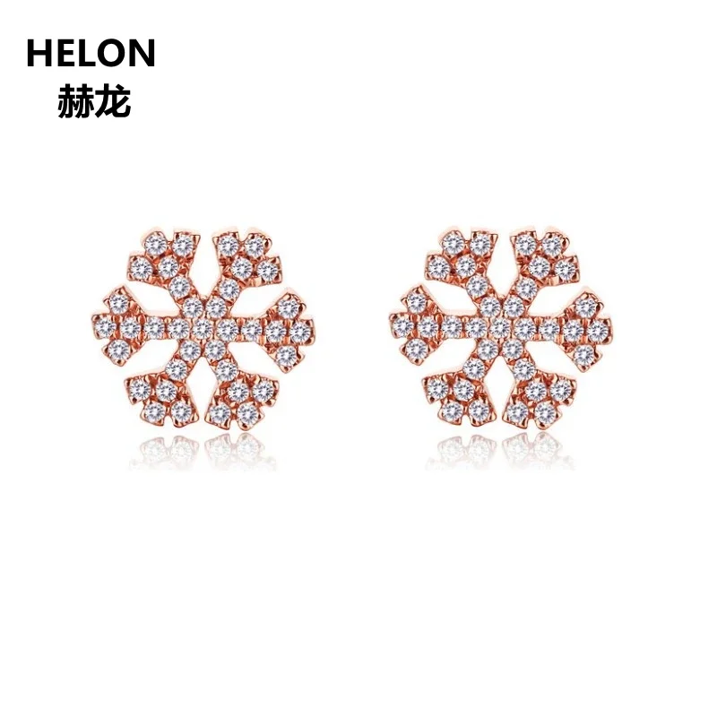 

Solid 10k Rose Gold Engagement Wedding Anniversary Trendy Fine Jewelry 0.24ct SI/H Natural Diamonds Stud Earrings Women