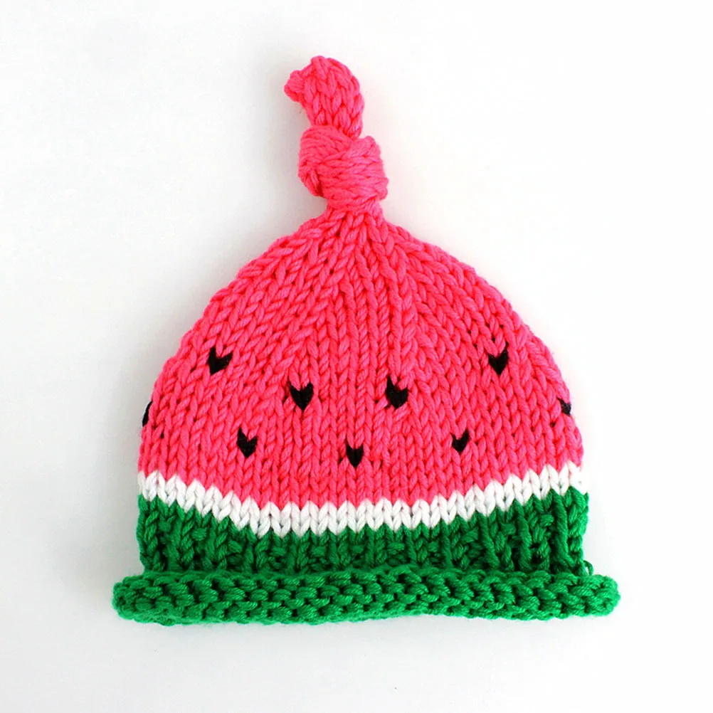 3 قطع الطفل التصوير الدعائم الوليد صور وتتسابق محبوك البطيخ زي قبعة السراويل للرضع للجنسين الملابس هدية