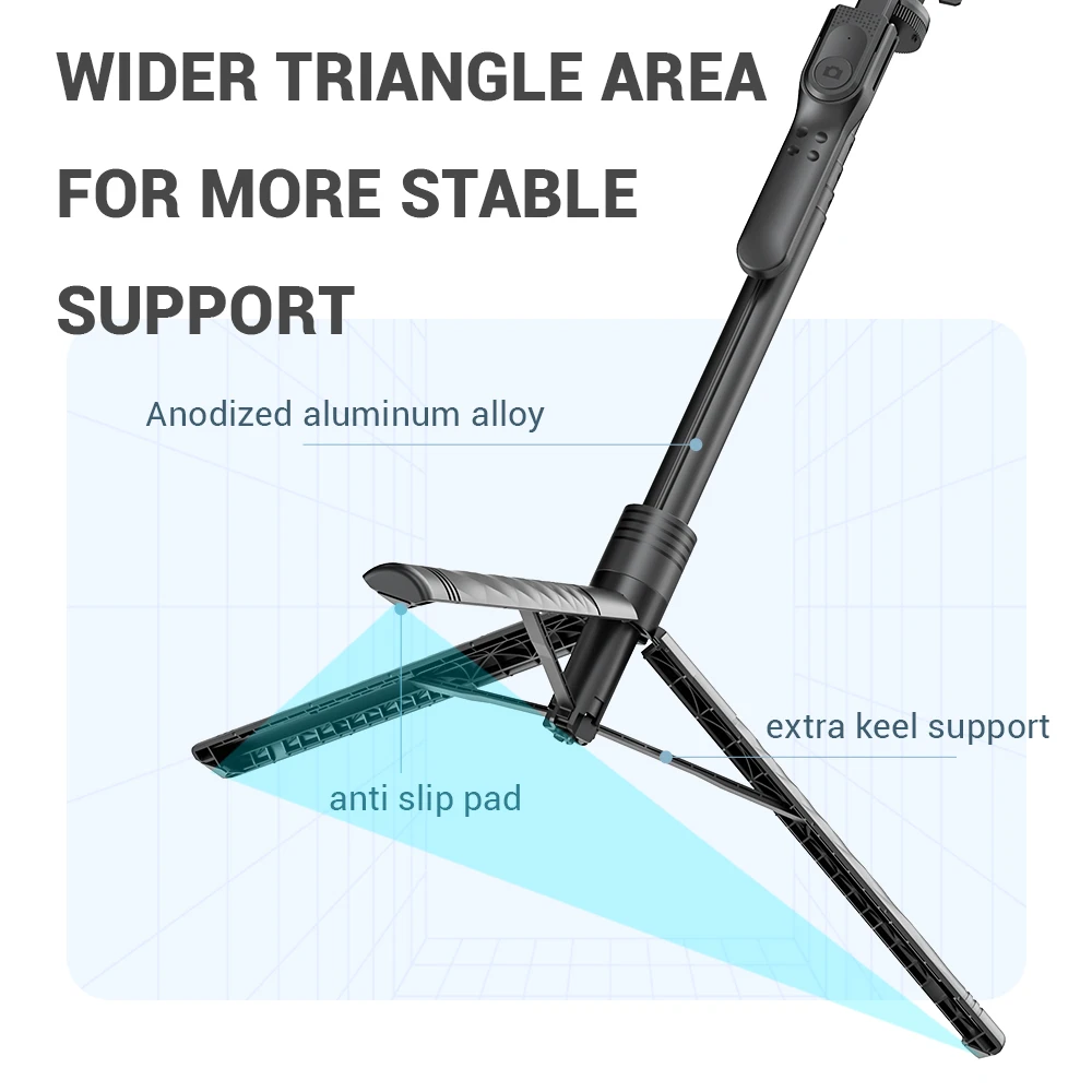 Floor Selfie Stick Phone Holder Tripod Retractable 1.7M Multi-functional Outdoor Live Stand with Fill Light For Smartphone iOS