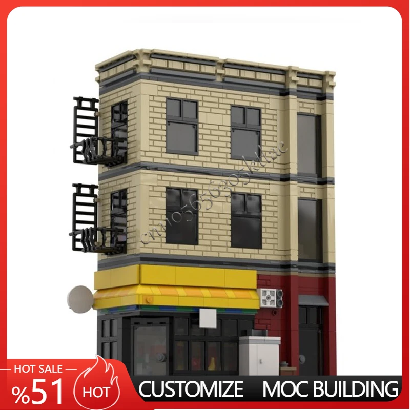 

1211 PCS Creative MOC Building Blocks Shopping Store Apartment Assembly Model Educational For Children's Toy Kid Halloween Gift