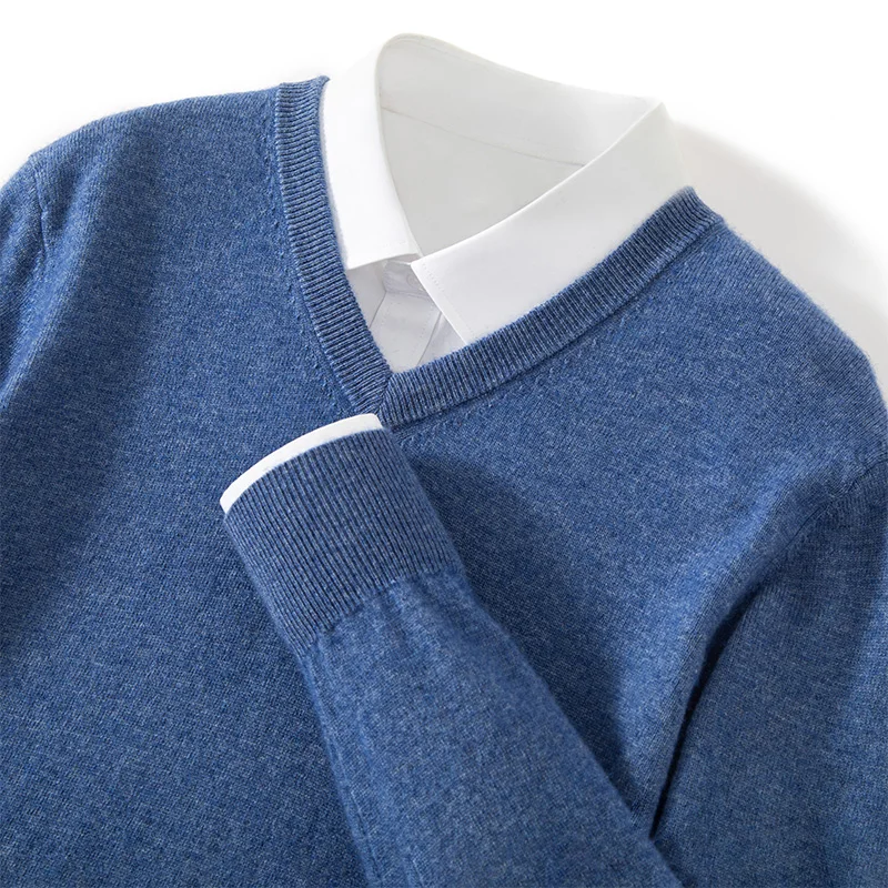 100% Cashmere Sweater Man's Clothes Pullover Knitwear 2026 New Collection Cozy Jumper Autumn Winter Male Casual Basic Soft Tops