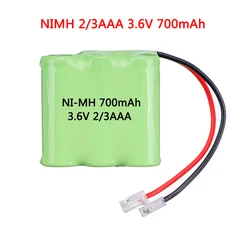 3.6V 700mAh 2/3AAA Rechargeable Ni-MH Battery Pack Group Universal Connectors 700mAh 3*2/3AAA Cells for cordless phone battery
