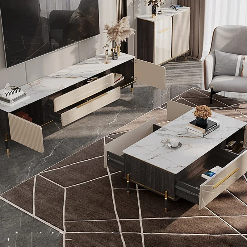 Modern Living Room Furniture Storage Tv Stand Table Entertainment Center Design Cabinet Nordic Mueble Para Tv Luxury Corner JGY image 5