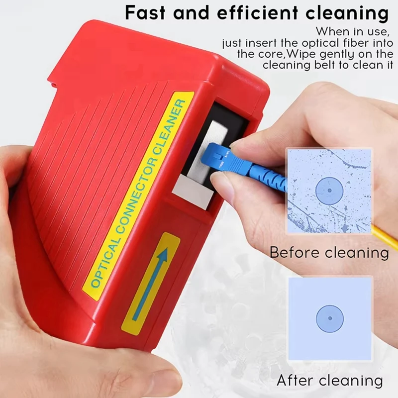 Fiber Optic Cleaner Cassette Fiber End Face Cleaning Box Pigtail Cleaner For FC/SC/ST/LC Optic Fiber Cleaner Tools