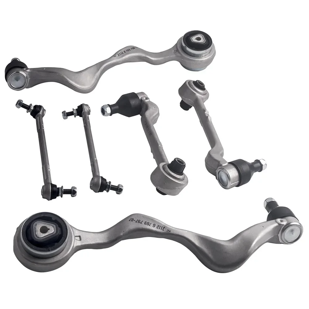6pcs Front Forward & Rearward Control Arms & Sway Bar Links Set For BMW 330i 328i 335i 135i 335d