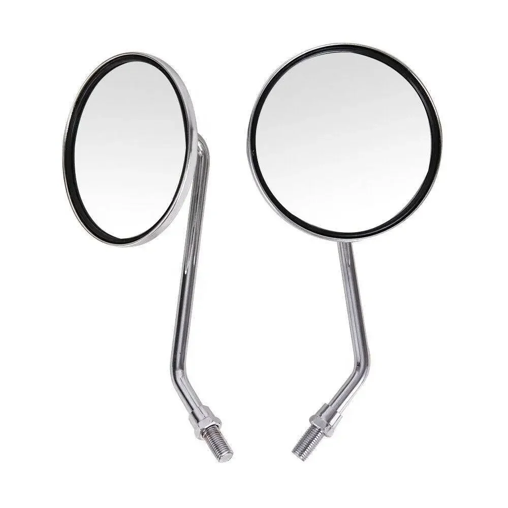 

1pair Motorcycle Scooter Mirror For Triumph Bonneville T100 Rear View Mirror Handlebar Oval Convex Mirror Motorbike Accessory