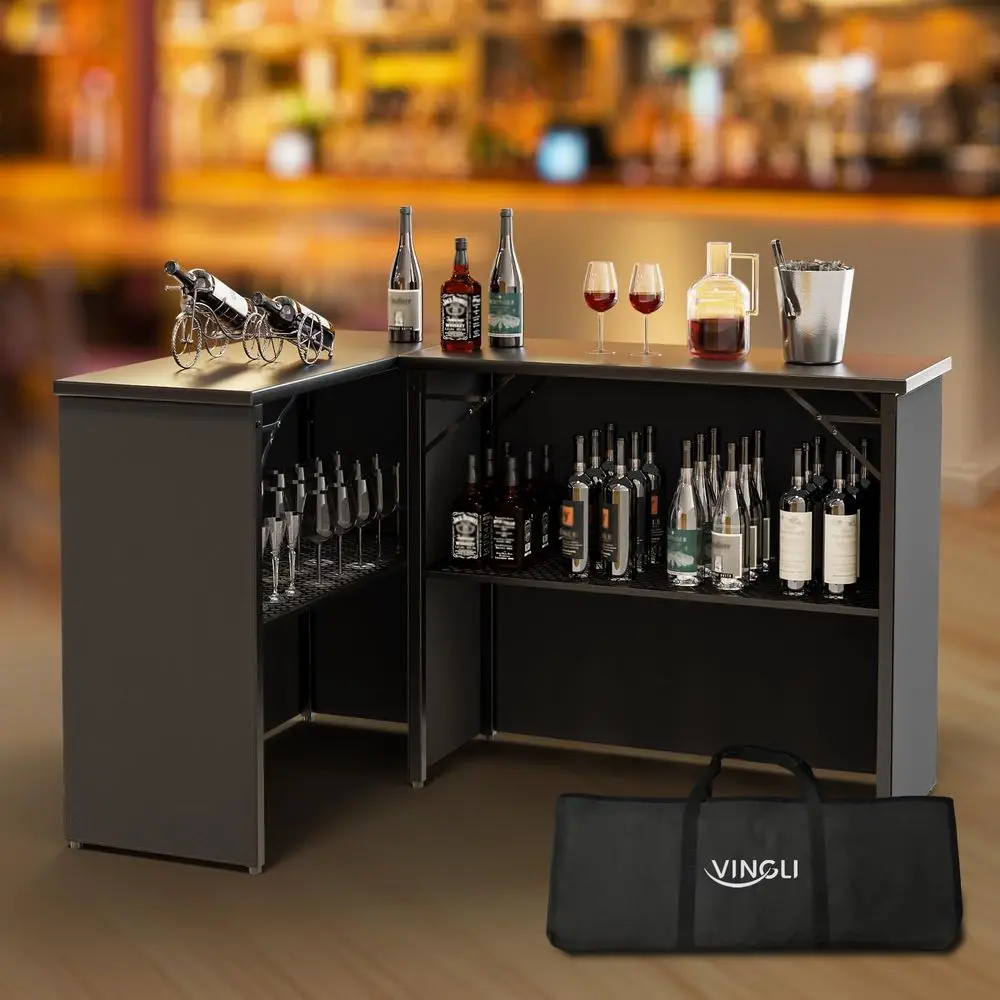 

45 Commercial Portable Bar Table for Events, Mobile Bar, Moblie Bartending Station, Outdoor Bar Indoor Pop Bar Table with Sk