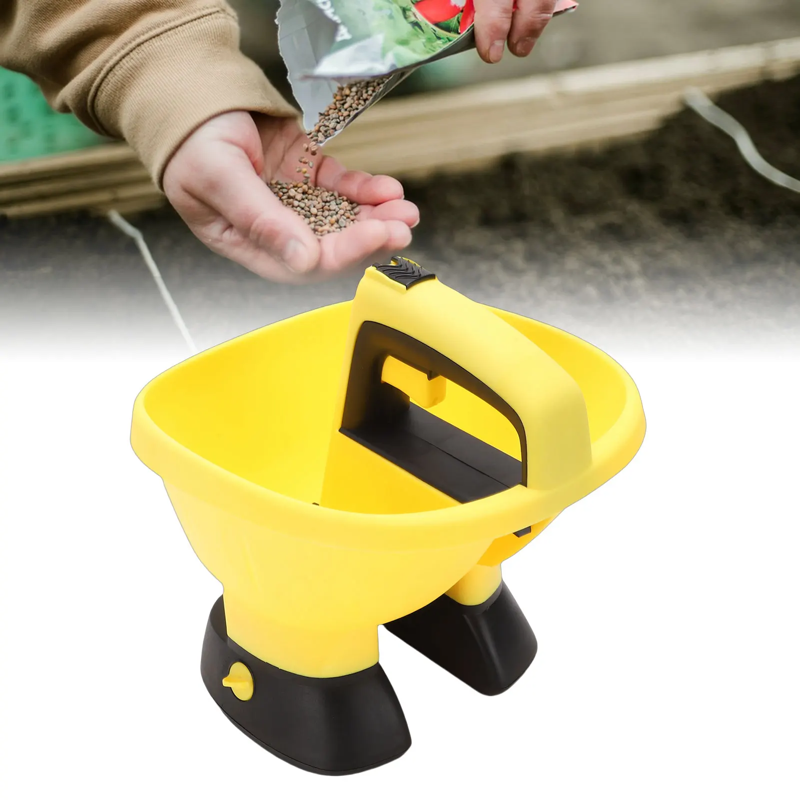 

Ручной электрический разбрасыватель удобрений: универсальный, эффективный, на аккумуляторе, для сои и кукурузы. Ручная сеялка.