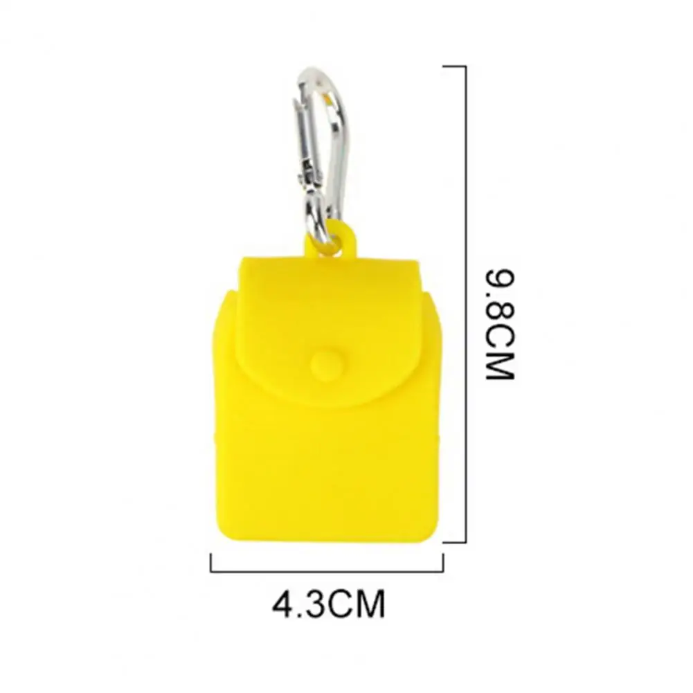 Practical Hanging Storage Pouch Soft Keep Tidy Silicone Keychain Hook Design Mini Sports Towel Organizer Bag