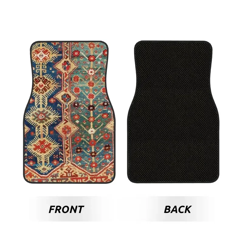 Car Floor Mats 4 Pcs Megri Southwest Anatolian Rug Universal Front Rear Foot Mats Turkish Kilim Tribal Ethnic Art Pieces Auto