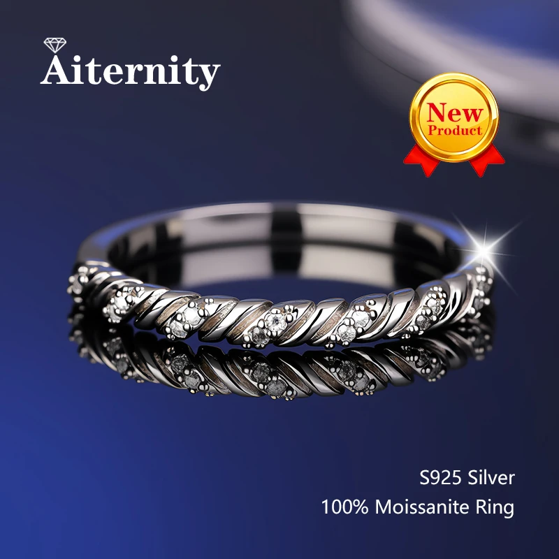 

Кольца с муассанитом, серебро 925 пробы, мужское и женское кольцо для пары, роскошные блестящие кольца D цвета, 100% кольца унисекс на День святого Валентина