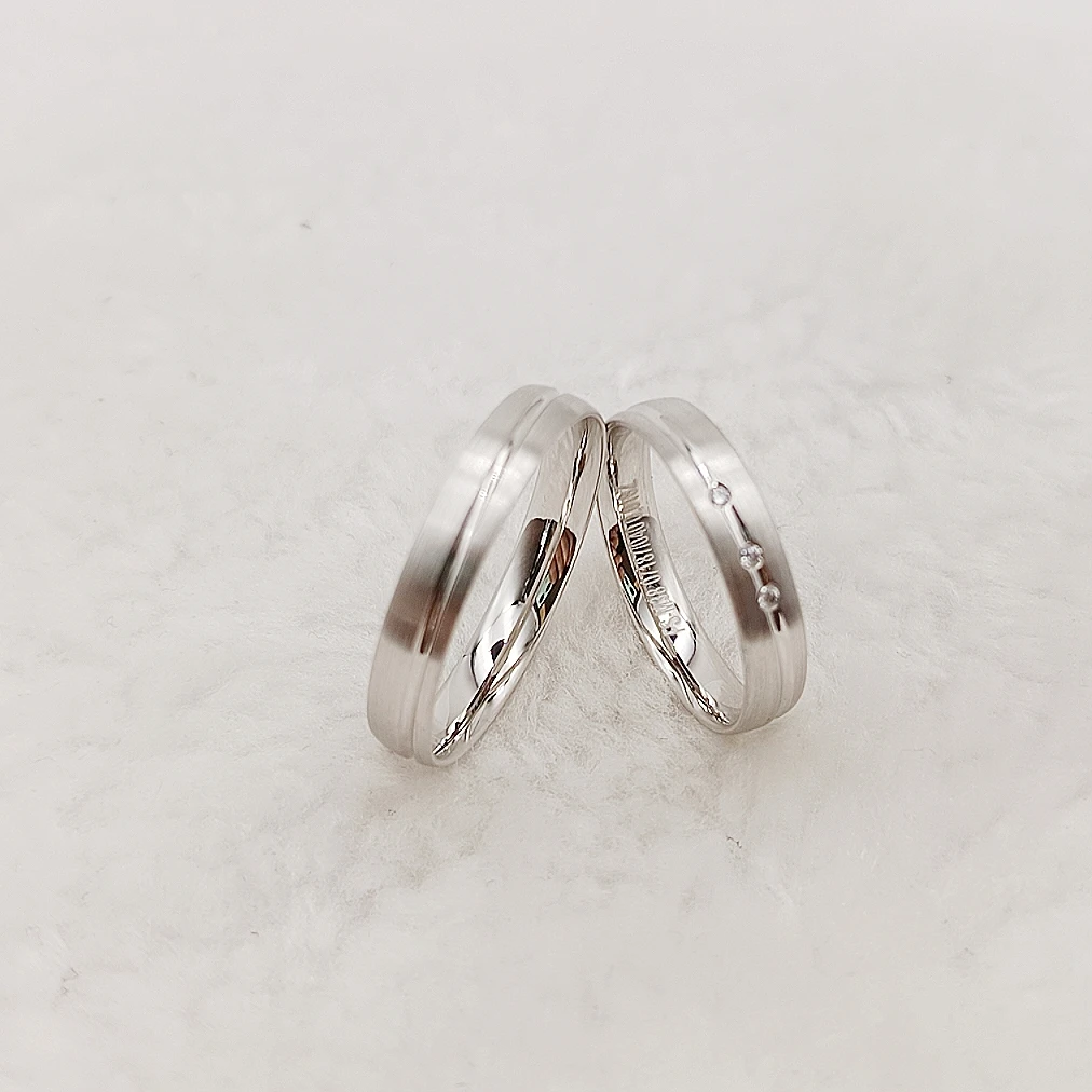 

Declaration Love Handmade Fine Jewelry 925 Sterling Silver Ring Anniversary Gifts Matte Wedding Bands Partner Rings For Couples