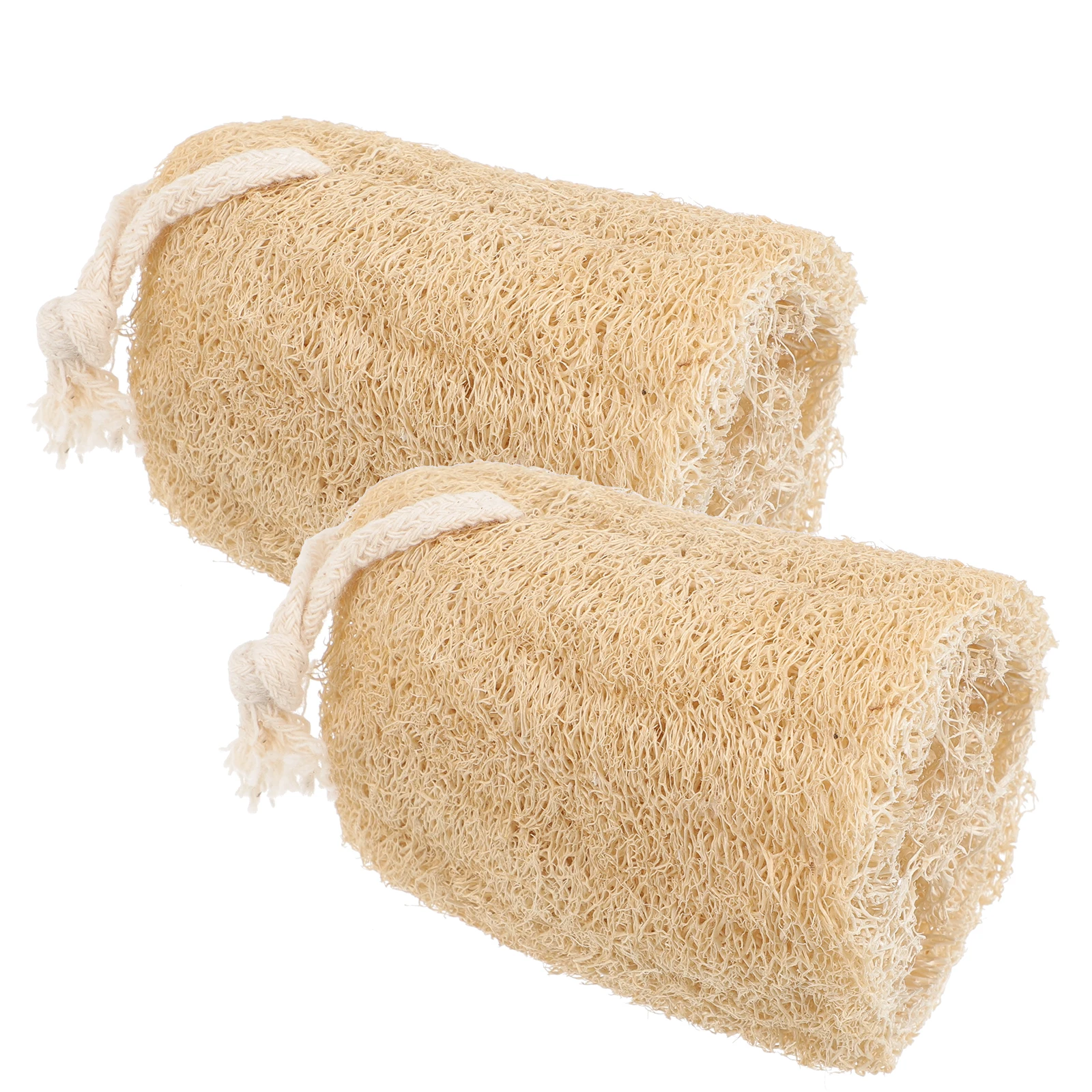 

2pcs Natural Loofah Dishwashing Sponges Kitchen Scrubber Sponge Cleaning Brush Reusable Bowl Washing Tool Strong Absorption No