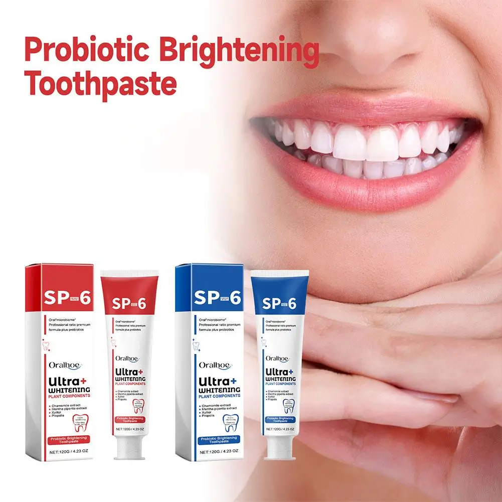 Creme dental clareador probiótico, Clareamento dos dentes eficaz, Saúde Dentes, Quente e Suave, Respiração eficaz Presente fresco, S0T9