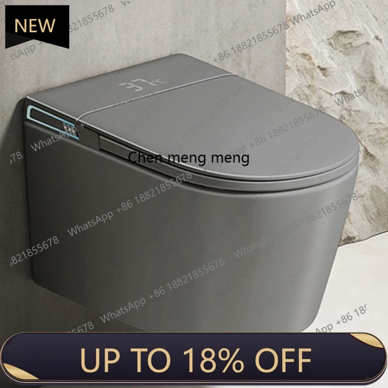 

Z189 Black/Gray/White Ultimate Wall-Hung Smart Toilet with Bidet Built In WaterTank One Piece Elongated Toilet Warm Water Heate