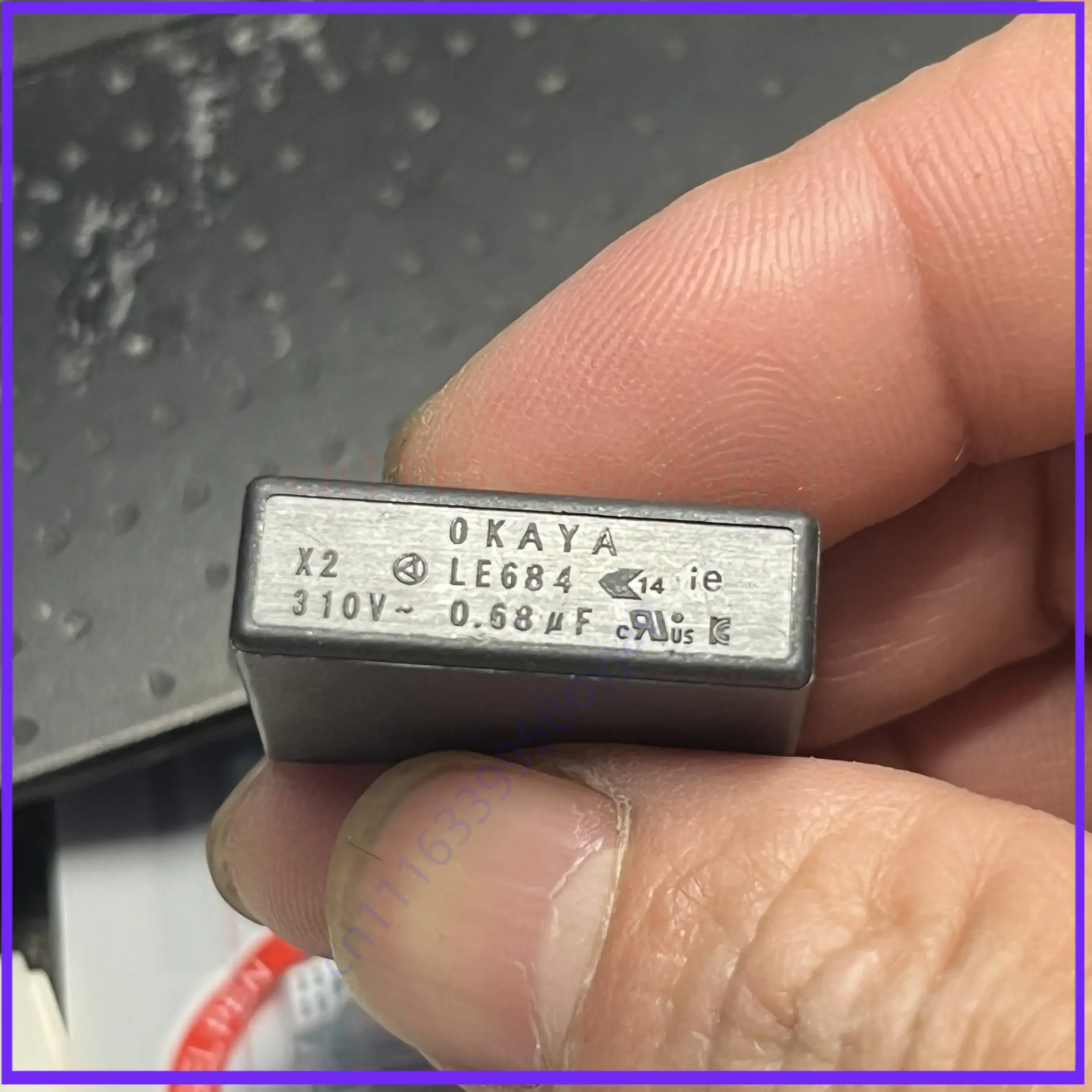 for OKAYA LE Series Safety Capacitor,684 LE105 310V 0.68uF 1uF,Black,22.5mm Lead Spacing  20pcs