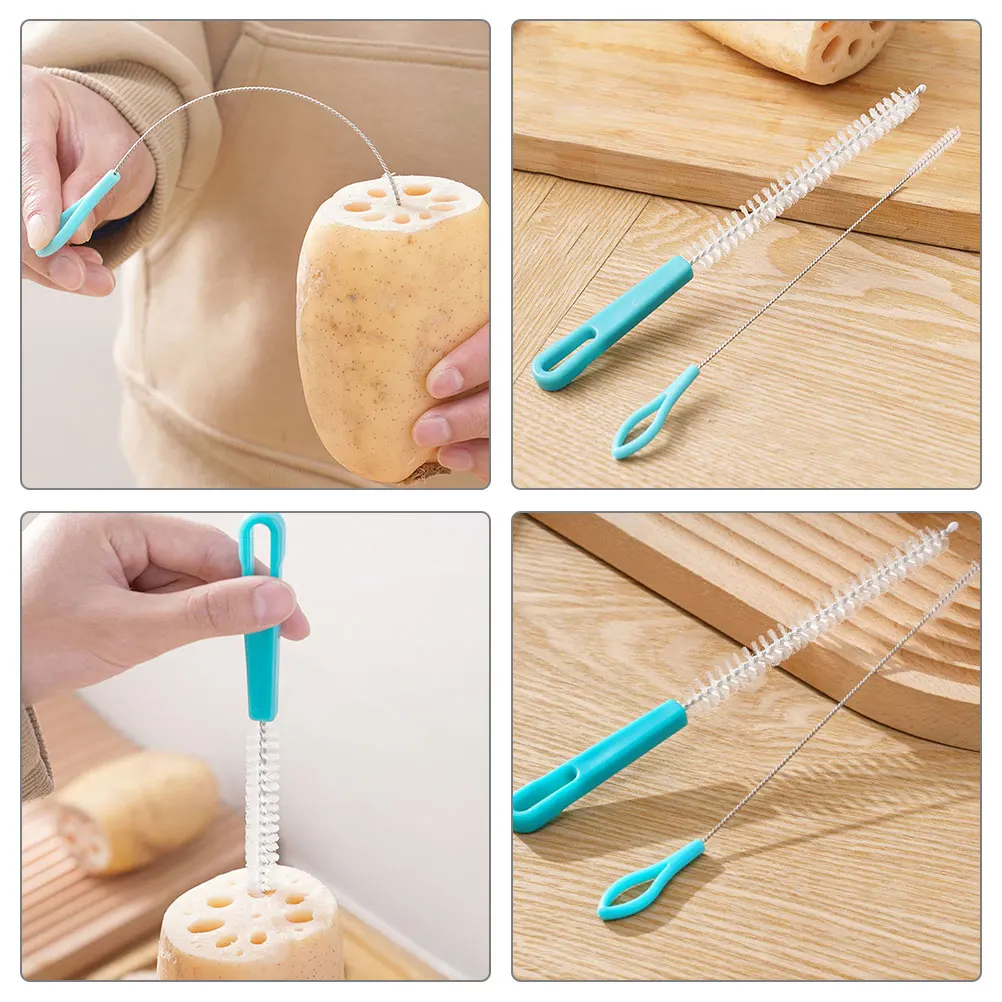 

4 Pcs Lotus Root Hole Cleaning Brush Long for Water Bottles Plastic Cleaner Baby