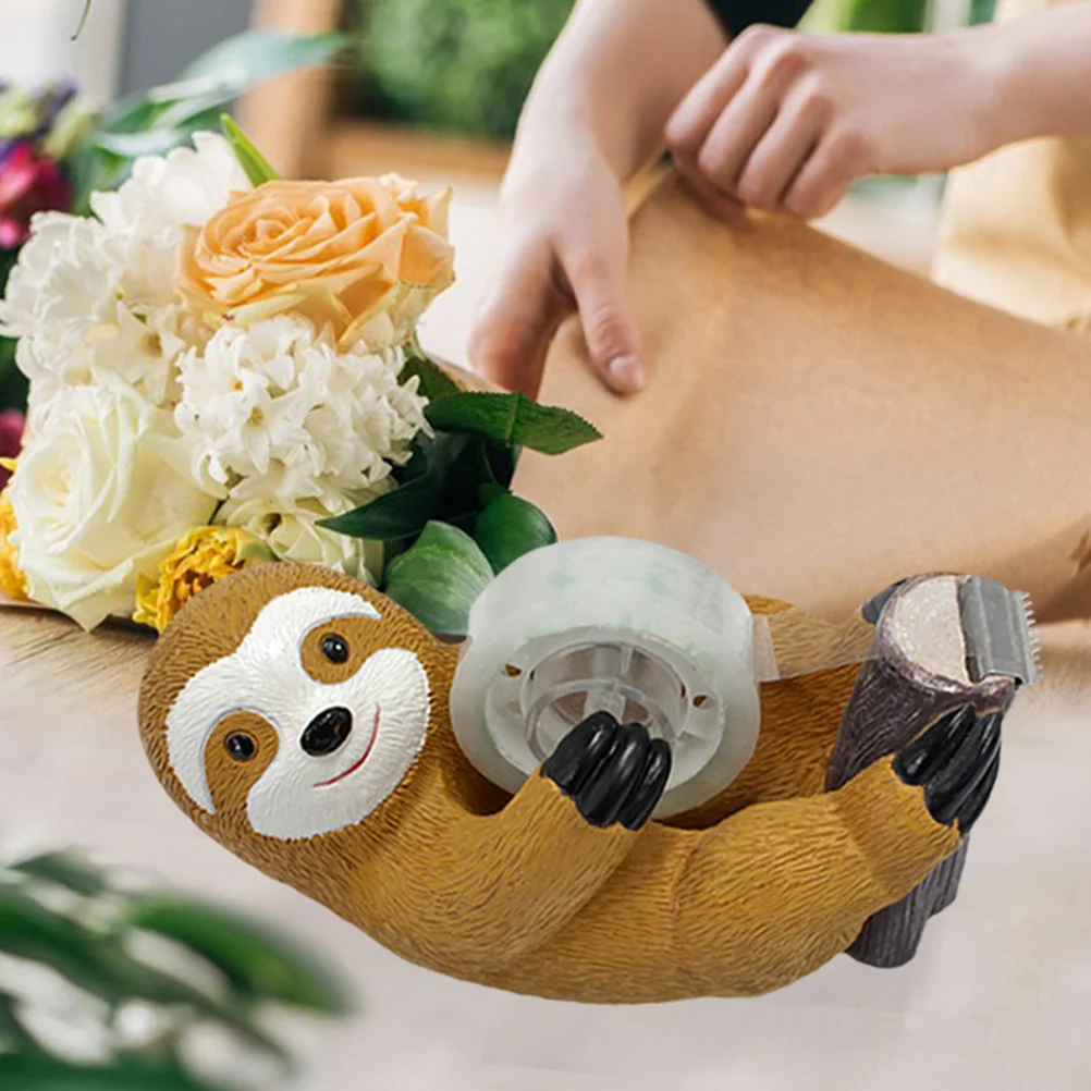 

Sloth Tape Cartoon Dispenser Office Table Packing Desktop Small Holder Cutting Tools Accessories Dispensers for Home