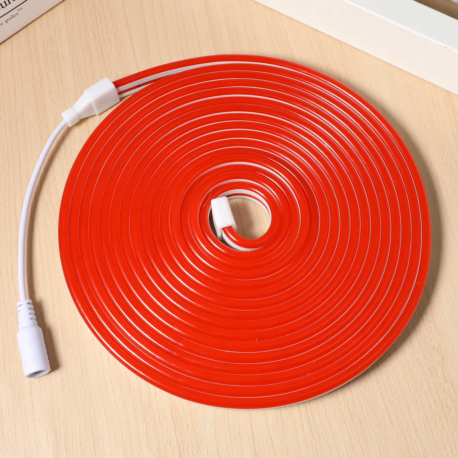 Red LED Strip Lights Flexible 5M High Brightness LED Rope Light for Bedroom Bar Party Outdoor Us Plug Light Strip