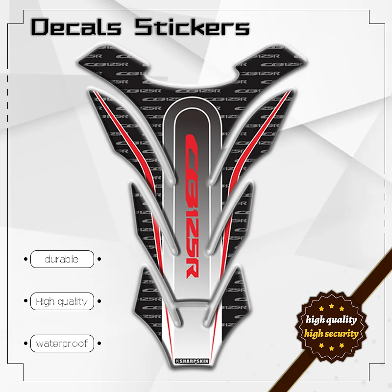 High Quality Motorcycle 3D Reflective Fuel Tank Fishbone Stickers Tank Fuel Protection Pad For CB125R cb125r CB 125R 2010-2017