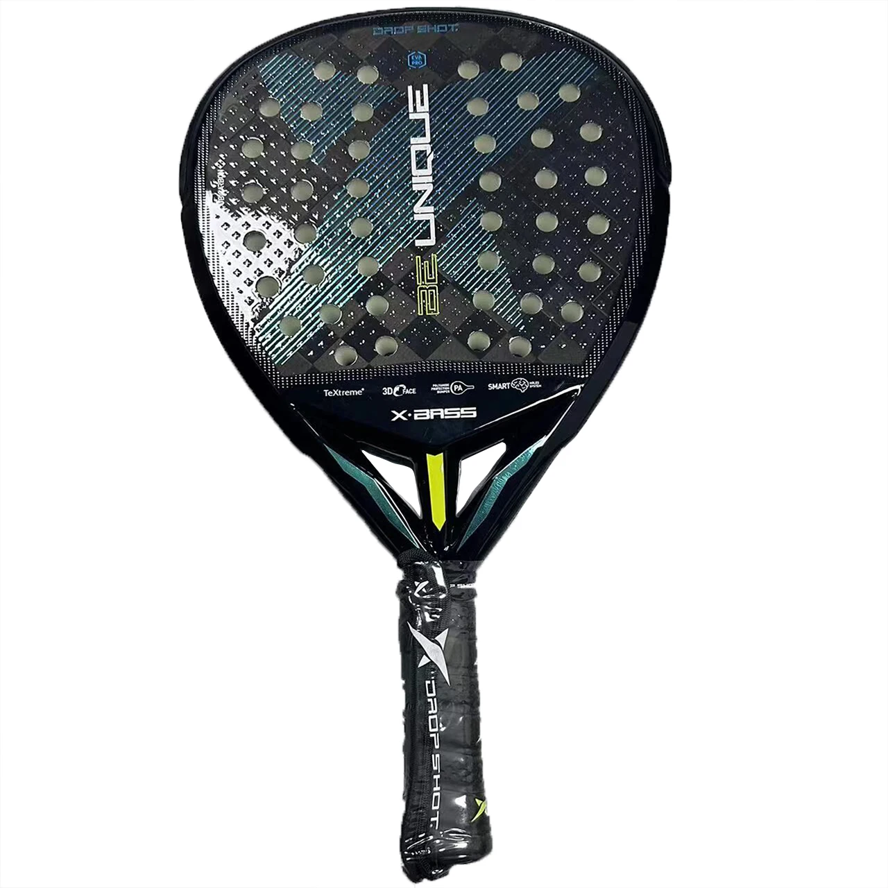 Paddle Tennis Padel Racket, Portable Series Palas 3 Layer Carbon Fiber Board, EVA Face Tennis Racket