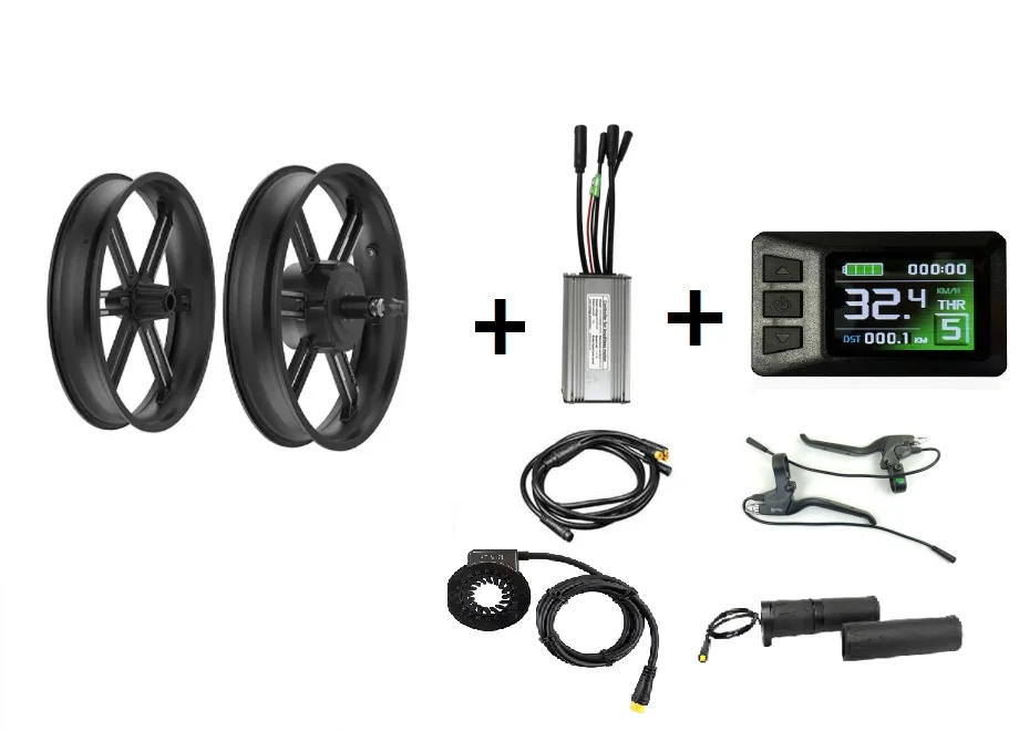 Integrate Hub Motor Kits 48V 500W 20inch Rear Hub Motor Front Wheel Electric Bike Conversion Kit with