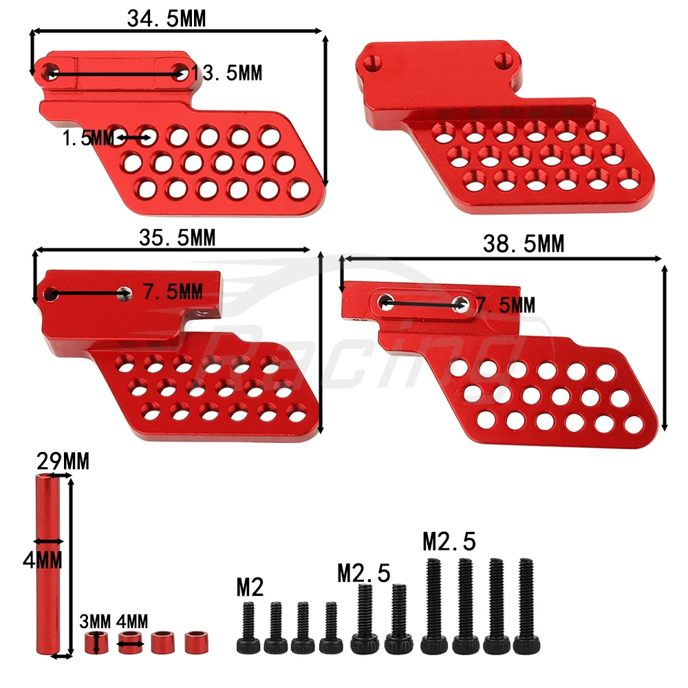 Stop aluminium CNC zestaw montażowy amortyzatorów w wielu pozycjach montażowych dla 1/18 gąsienica RC TRX4M części zamienne obrońcy