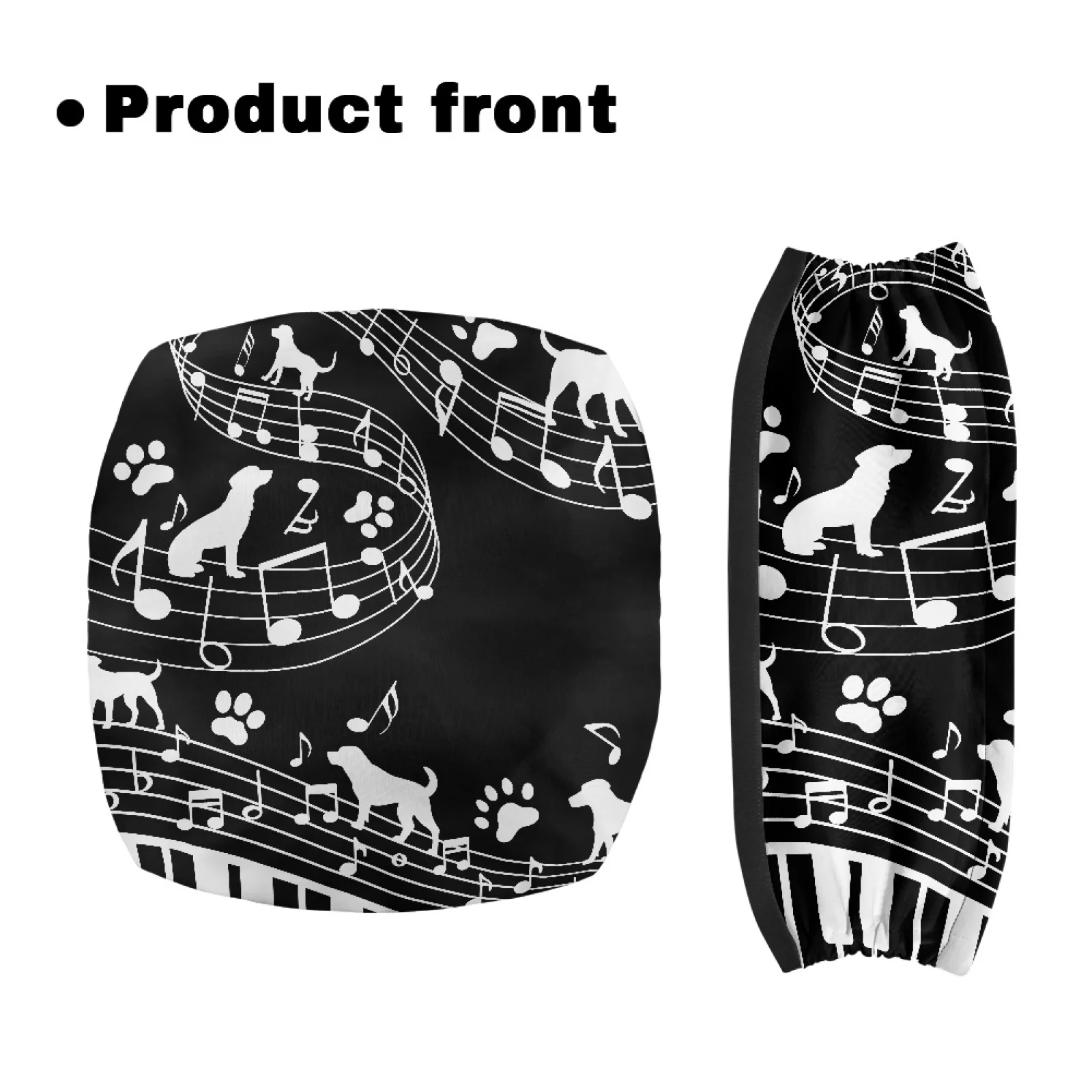 Capas Duráveis e Fáceis de Limpar para Assento e Encosto (2 Peças) da Coloranimal para Idosos, para Uso Interno, Design Musical para Filhotes