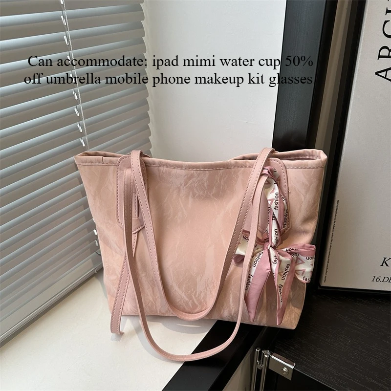 

Женская сумка-тоут большой вместимости, летняя повседневная сумка 2024 года, новая сумка через плечо для студентов колледжа, дорожная сумка