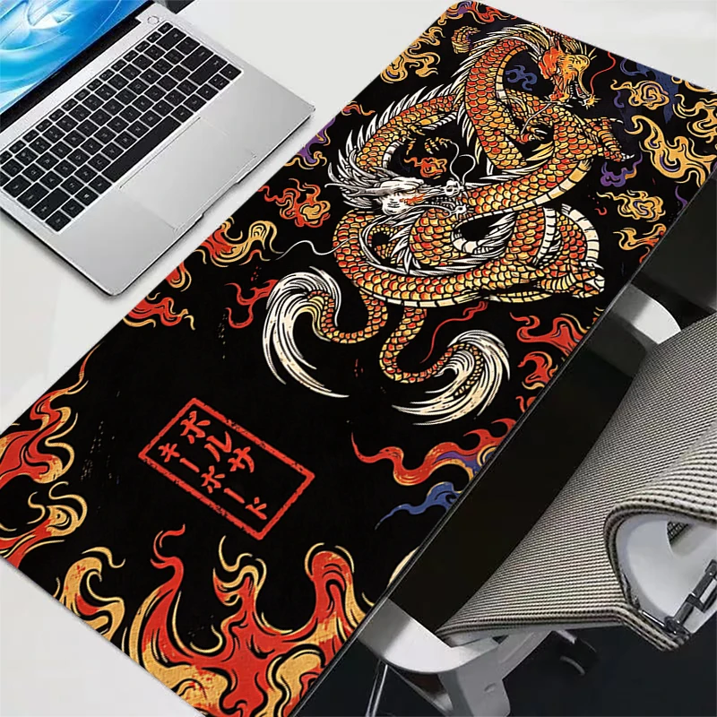 Anime Japanese Dragon Pad Mouse HD Print Computer Gamer Locking Edge Mousepad XXL Keyboard PC Mice Mats Pad Rug For Csgo