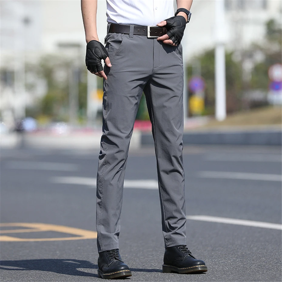 Tactical Pants Men Plus Size Straight Pants Fashion Casual Solid Color Pants Outdoor Trousers