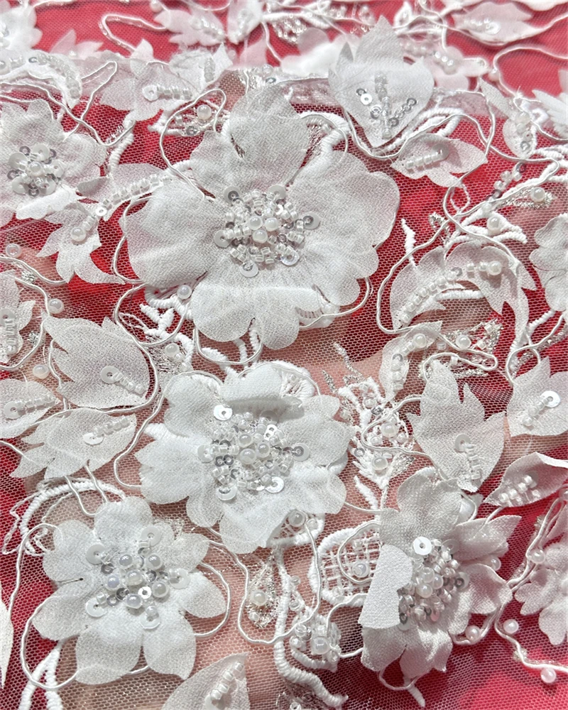 

Ручная работа, расшитая бисером кружевная аппликация, цветочная нашивка для свадебного платья, вышивка, аксессуар для ремонта одежды