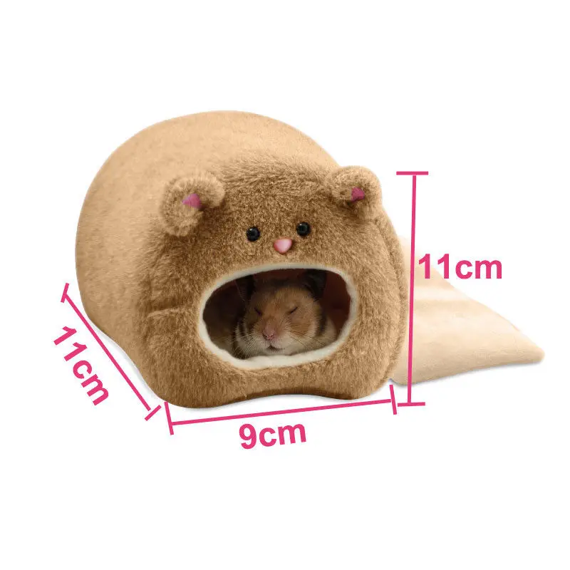 Hamster Soft Warm Bed Rat Hammock Pig Squirrel Winter Pet Toy Hamster Cage House Hanging Nest+Mat House Bed Animal Mice Rat Nest