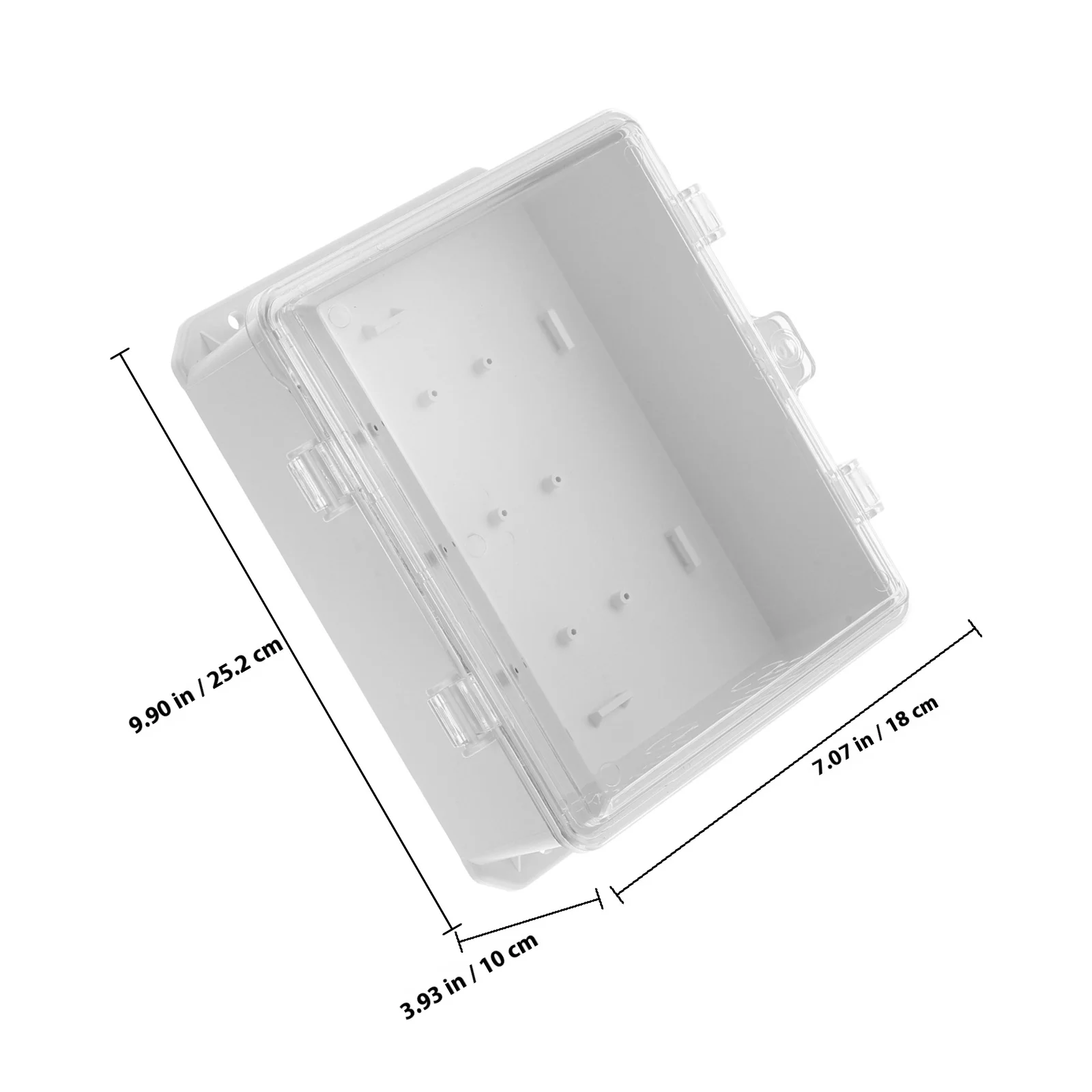 Waterproof Electrical Box Outdoor Plastic Junction Enclosure Clear Cover Spacious Weatherproof For Cable Wiring